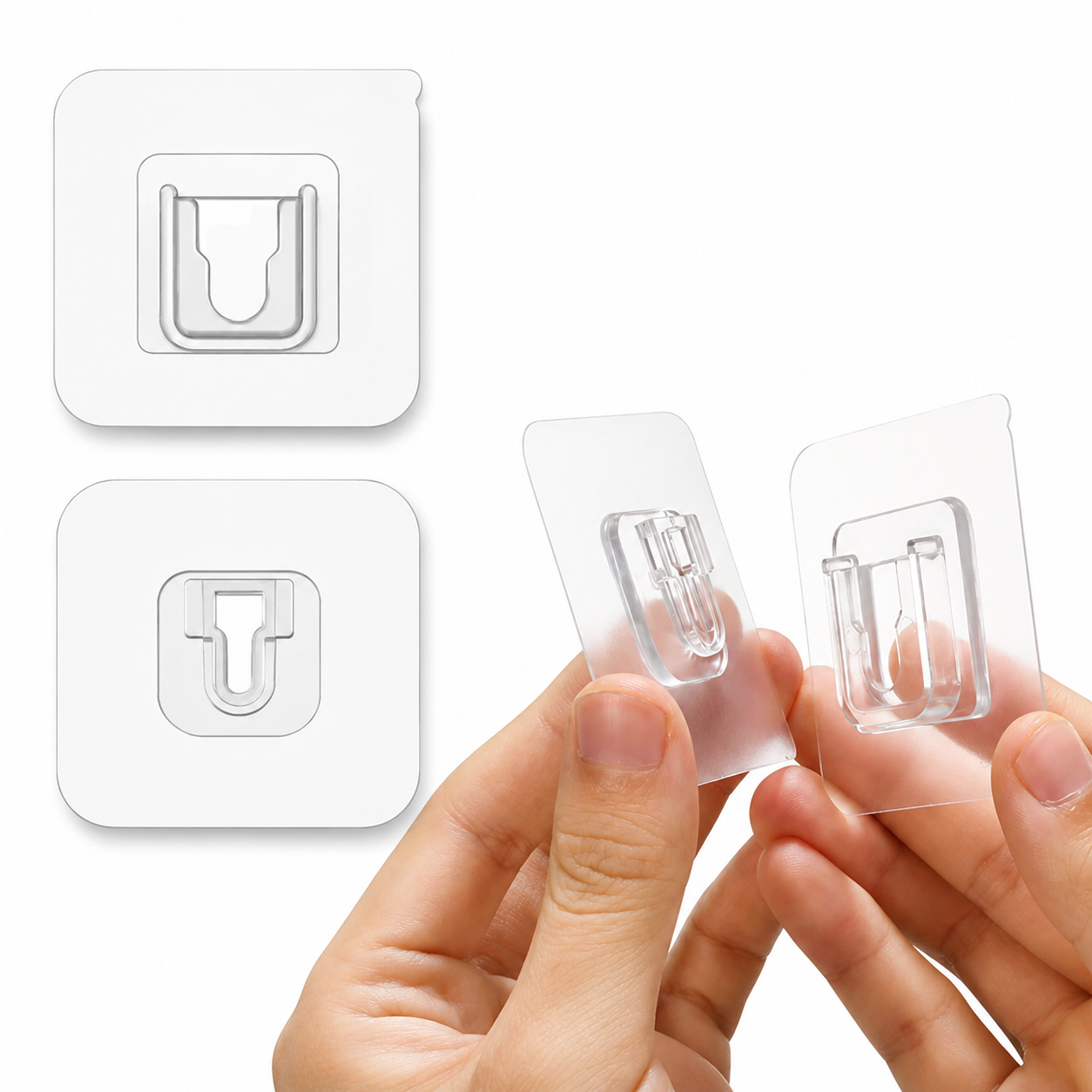 Dvipusiai lipnūs sieniniai kabliukai 10 vnt.