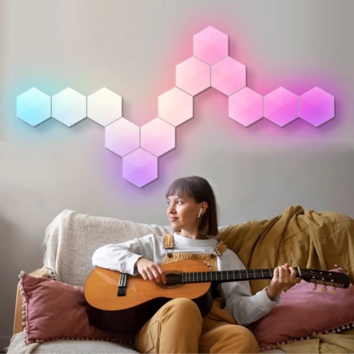 LED šešiakampė kvantinė lempa 6 vnt. - Image 2